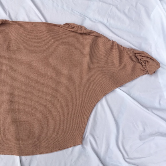 Blush dusty pink Zara slouchy dolman tie sweater - Picture 14 of 14